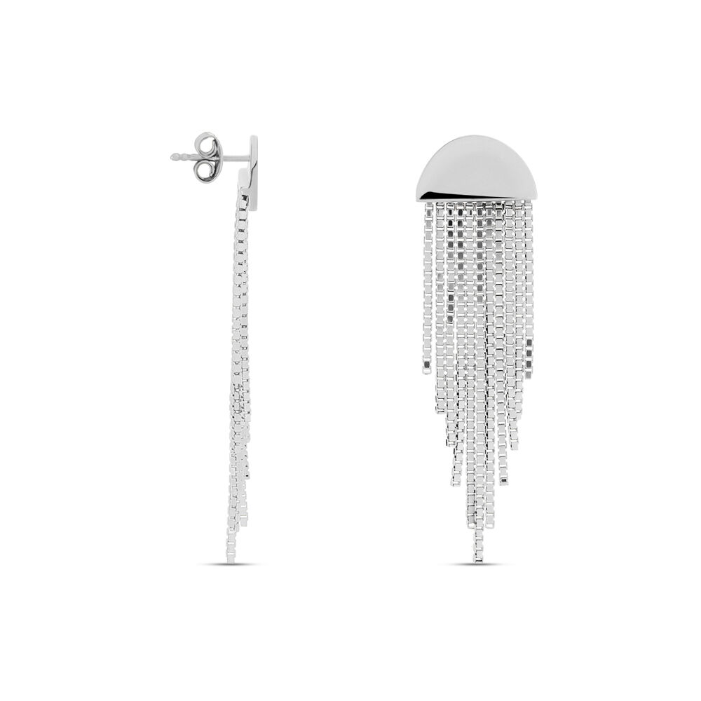 Boucles D'oreilles Pendantes Macie Argent Blanc - Pendantes Femme | Marc Orian