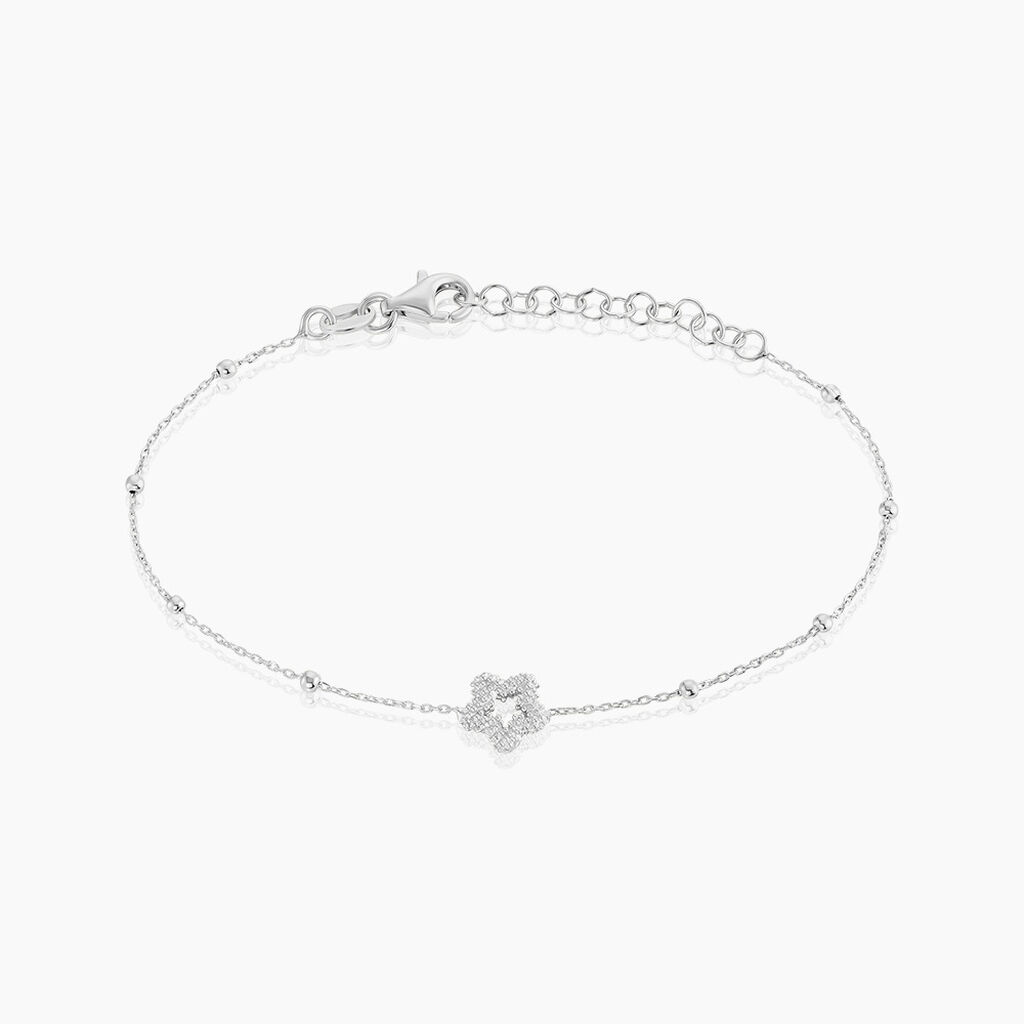 Bracelet Liz&eacute;a Argent Blanc - Bracelets fantaisie Femme | Marc Orian