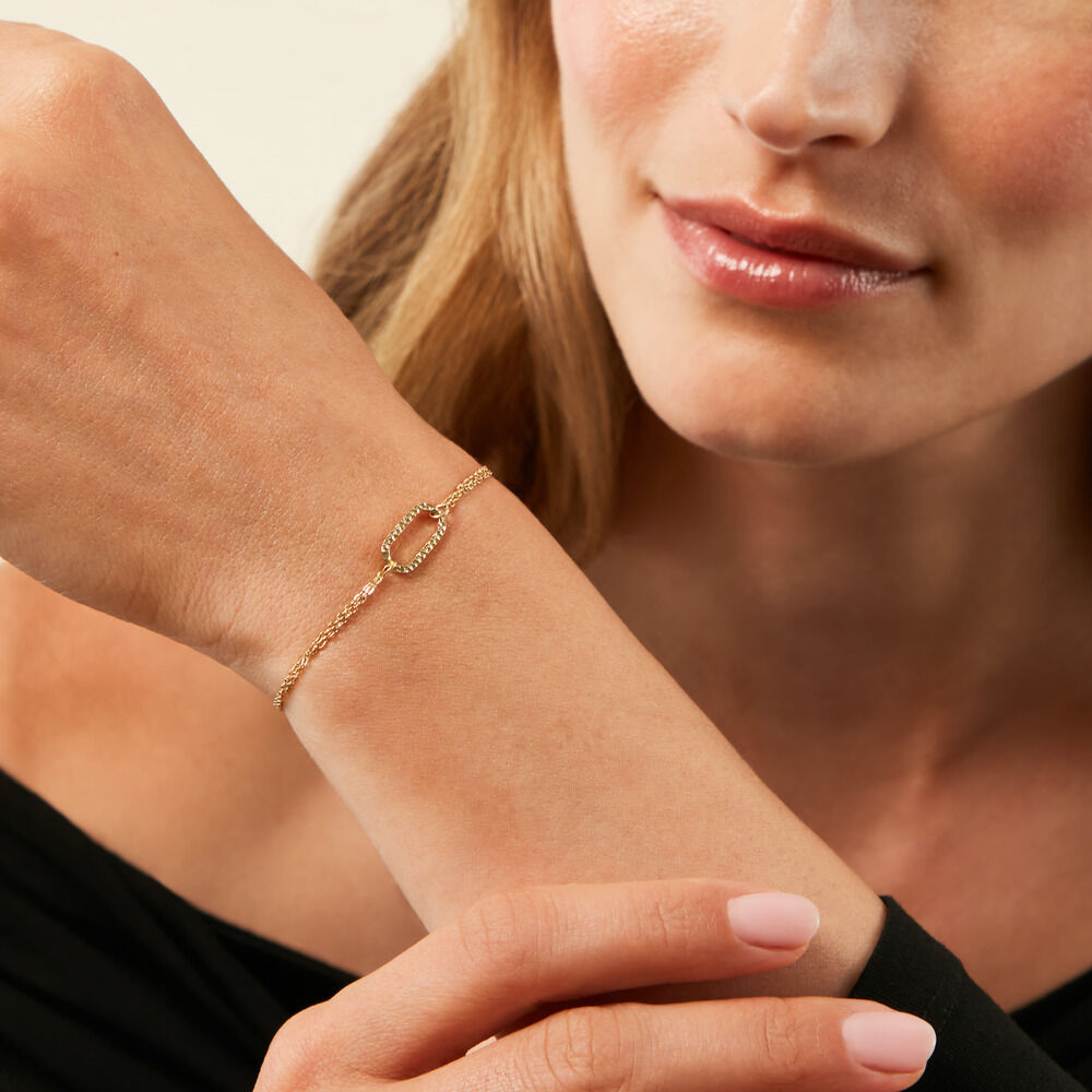 Bracelet Ria Acier Jaune - Bracelets chaînes Femme | Marc Orian