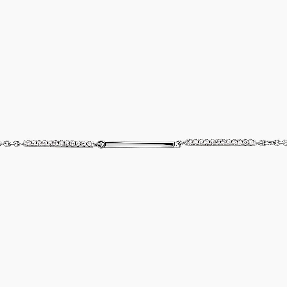 Bracelet Luciane Argent Blanc Oxyde De Zirconium - Bracelets chaînes Femme | Marc Orian