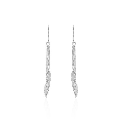 Boucles D'oreilles Pendantes Violka Argent Blanc - Pendantes Femme | Marc Orian