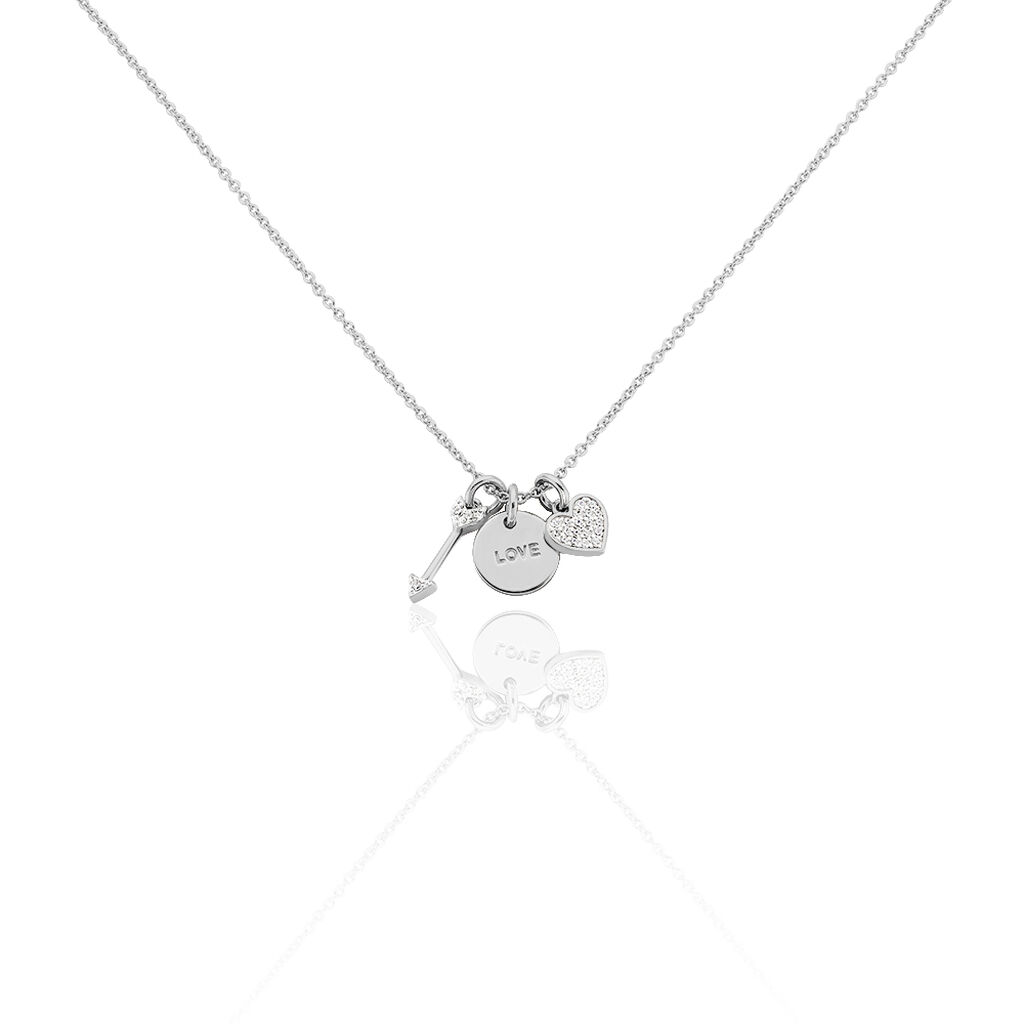 Collier Mayra Argent Blanc Oxyde De Zirconium - Colliers avec pierres Femme | Marc Orian