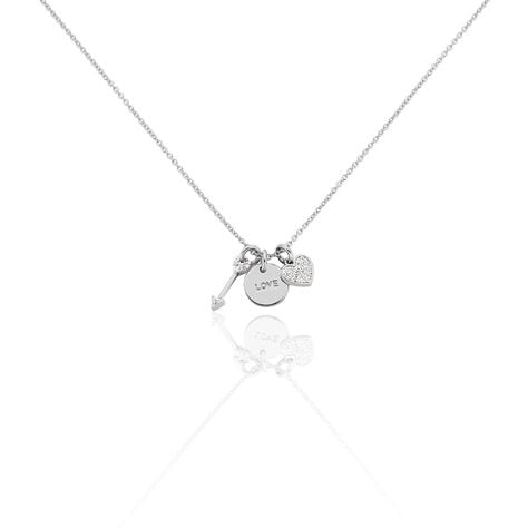 Collier Mayra Argent Blanc Oxyde De Zirconium - Colliers avec pierres Femme | Marc Orian