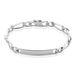 Bracelet Identité Anilo Maille Alternee 1/1 Argent Blanc - Gourmettes Homme | Marc Orian