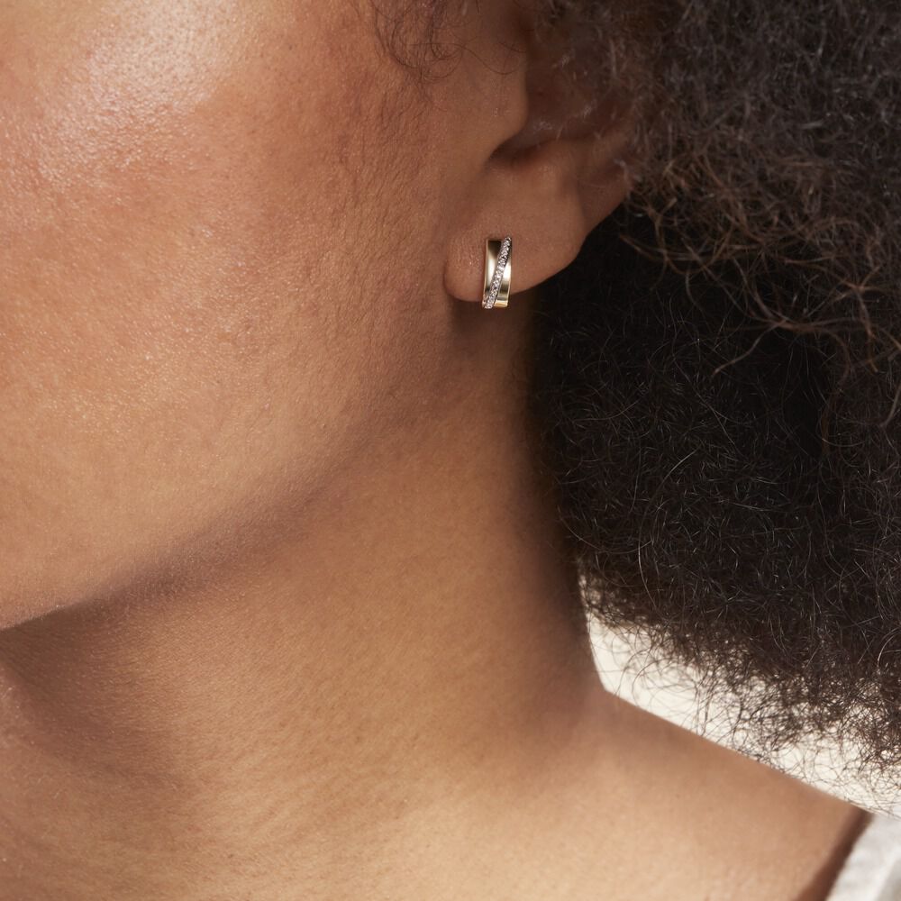 Cr&eacute;oles Timira Or Jaune Diamant - Cr&eacute;oles Femme | Marc Orian