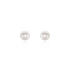 Boucles D'oreilles Puces Kesya Nacres Bouton Or Jaune Perle De Culture - Clous d'oreilles Femme | Marc Orian