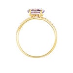 Bague Loriane Or Jaune Amethyste Et Oxyde De Zirconium - Bagues pierres fines Femme | Marc Orian