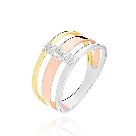 Bague Rainbow Or Tricolore Diamant - Bagues pierres précieuses Femme | Marc Orian