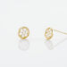 Boucles D'oreilles Puces Pastille Serti Clos Or Jaune Oxyde - Puces Femme | Marc Orian