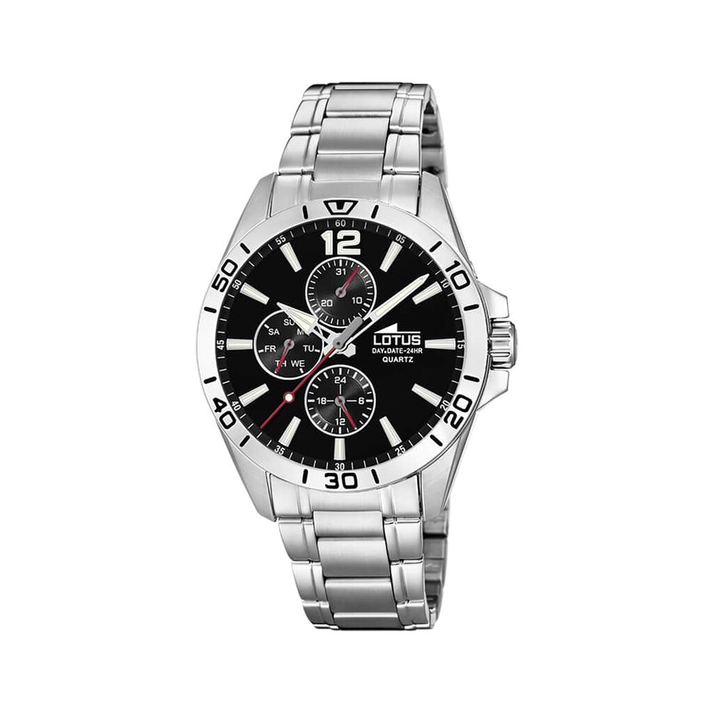 Montre Lotus Multifunction Noir - Montres étanches Homme | Marc Orian