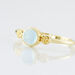 Bague Argent Dore Helko Calcedoine Bleue - Bagues de promesse Femme | Marc Orian
