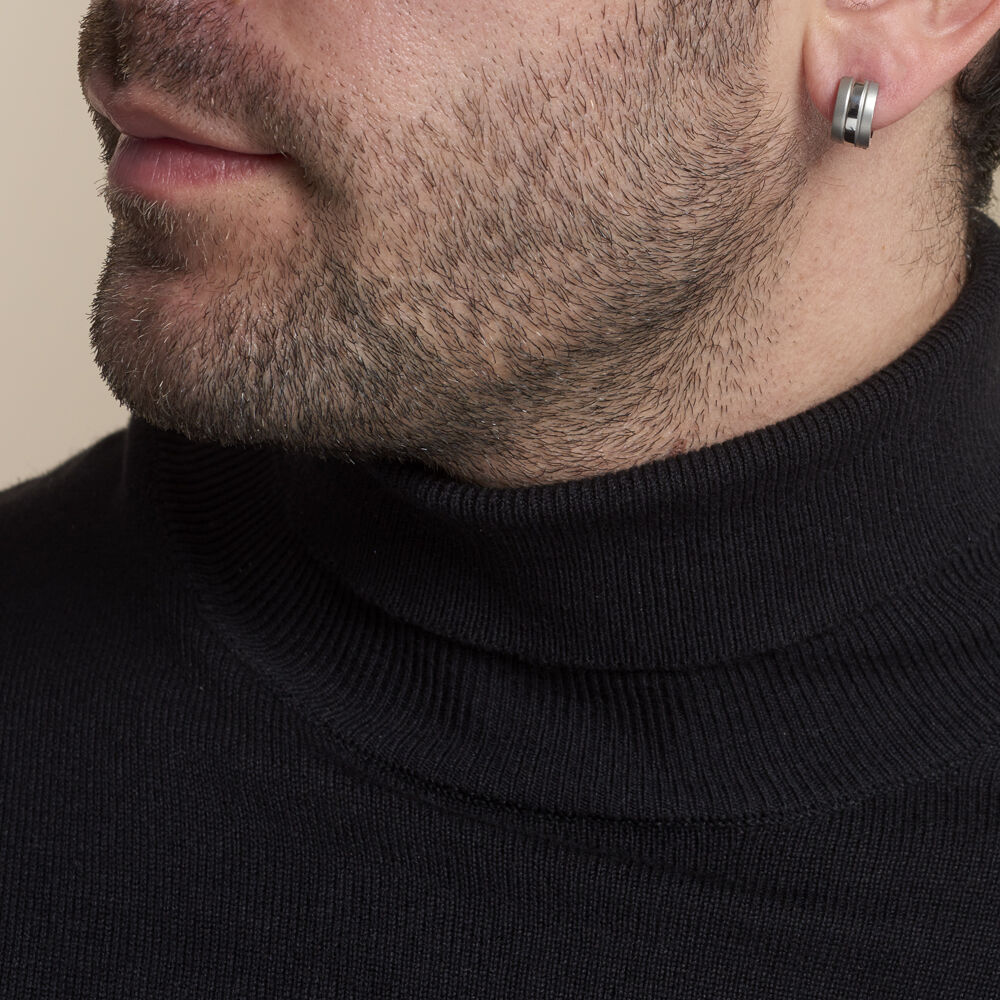 Créole Unitaire Obi Acier Argenté - Piercings d'oreilles Homme | Marc Orian