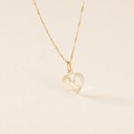 Pendentif Eudocie Coeur Lettre Or Jaune - Pendentifs Famille | Marc Orian
