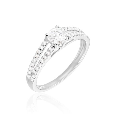 Bague Solitaire Or Blanc Neirin Diamants Synth&eacute;tiques - Solitaires Femme | Marc Orian