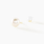 Boucles D'oreilles Puces Ursulina Or Jaune Perle De Culture - Boucles d'oreilles mariage Femme | Marc Orian