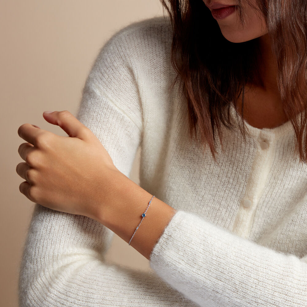Bracelet Gemmie Argent Blanc Oxyde De Zirconium - Bracelets chaînes Femme | Marc Orian