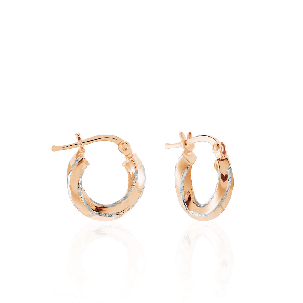 Creoles Argent Rose Diane - Créoles Femme | Marc Orian