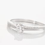 Bague Solitaire Alexandra Or Blanc Diamant - Parures de mariage Femme | Marc Orian