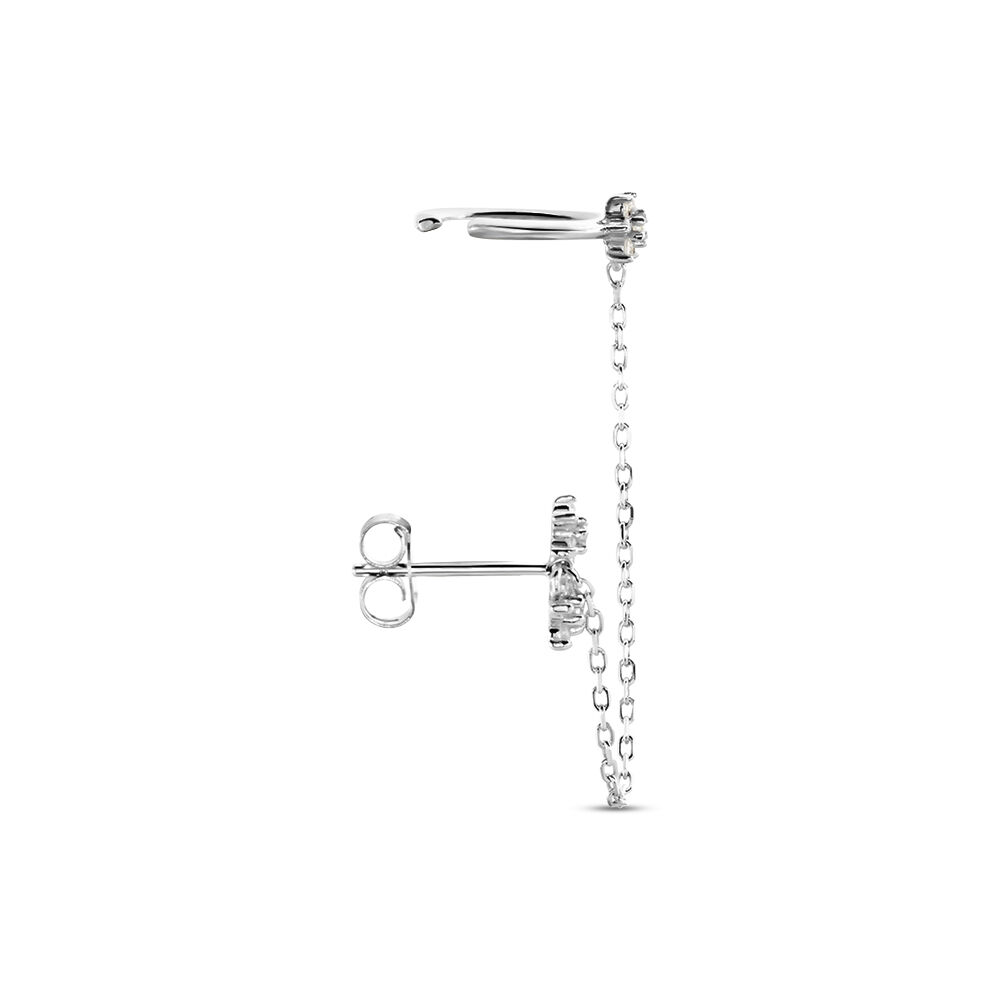 Bijou D'oreille Unitaire Argent Blanc Atara Oxydes De Zirconium - Piercings d'oreilles Femme | Marc Orian