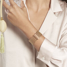 Bracelet Manchette Ouvert Acier Doré Buglose - Bracelets manchettes Femme | Marc Orian
