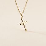 Pendentif Benny Croix Ciselee Or Jaune - Pendentifs Famille | Marc Orian