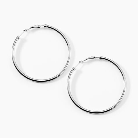 Cr&eacute;oles Carmeline Acier Blanc - Grosses cr&eacute;oles Femme | Marc Orian