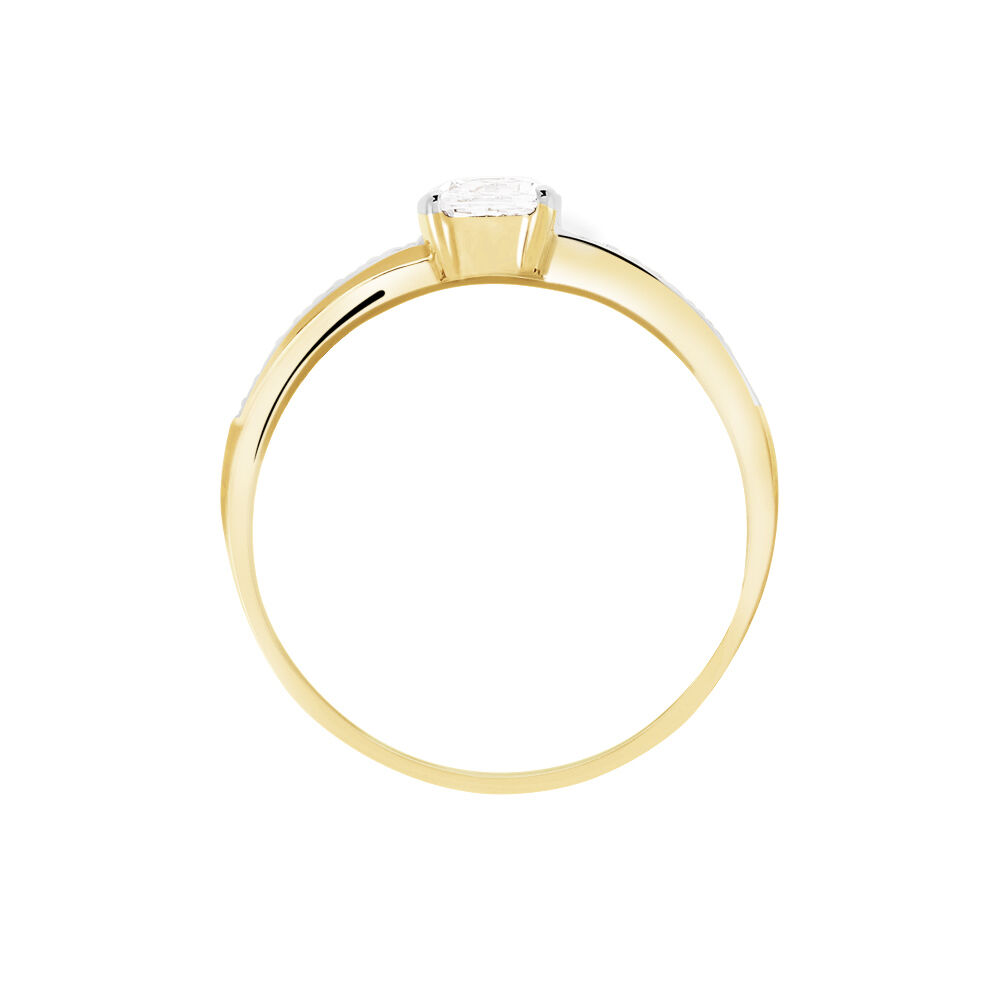 Bague Solitaire Raska Or Jaune Oxyde De Zirconium - Solitaires Femme | Marc Orian