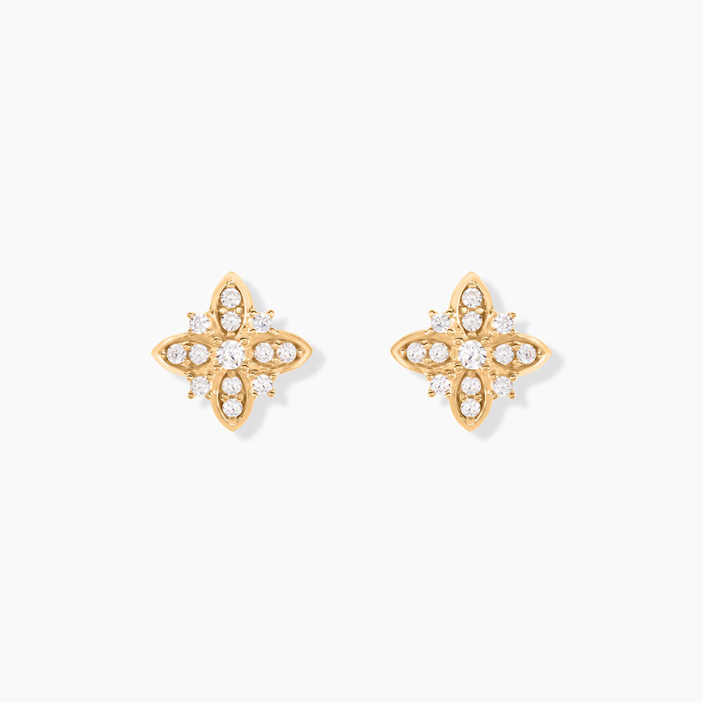 Boucles D'oreilles Puces Vaiana Plaqu&eacute; Or Jaune Oxyde De Zirconium - Puces Femme | Marc Orian