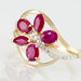 Bague Orchidee Or Bicolore Rubis Diamant - Bagues vintage Femme | Marc Orian