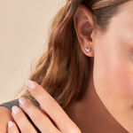 Boucles D'oreilles Puces Diep Argent Blanc Oxyde De Zirconium - Puces Femme | Marc Orian