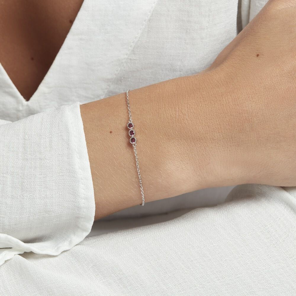 Bracelet Kasey Argent Blanc Oxyde De Zirconium - Bracelets chaînes Femme | Marc Orian