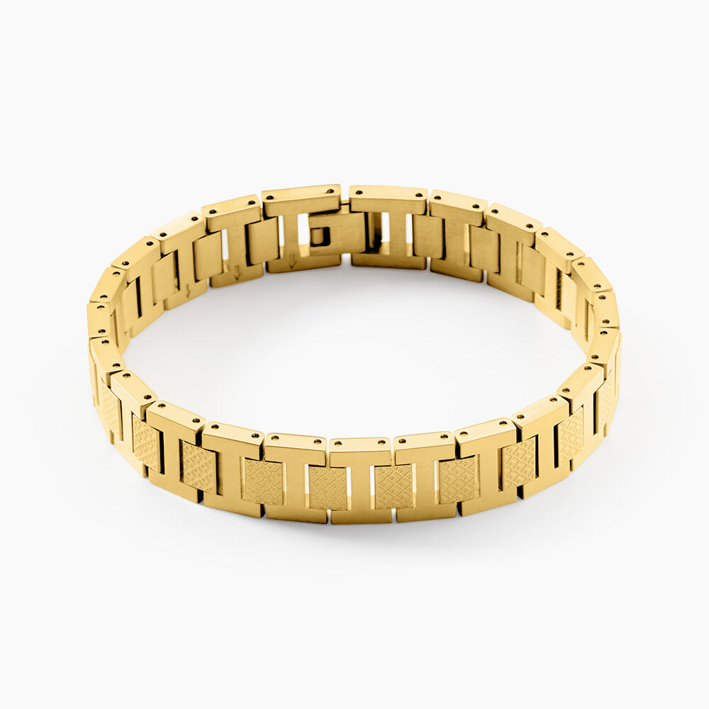 Bracelet Lacoste Metropole Acier Jaune - Bracelets cha&icirc;nes Homme | Marc Orian