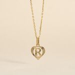 Pendentif Eudocie Coeur Lettre Or Jaune - Pendentifs Famille | Marc Orian