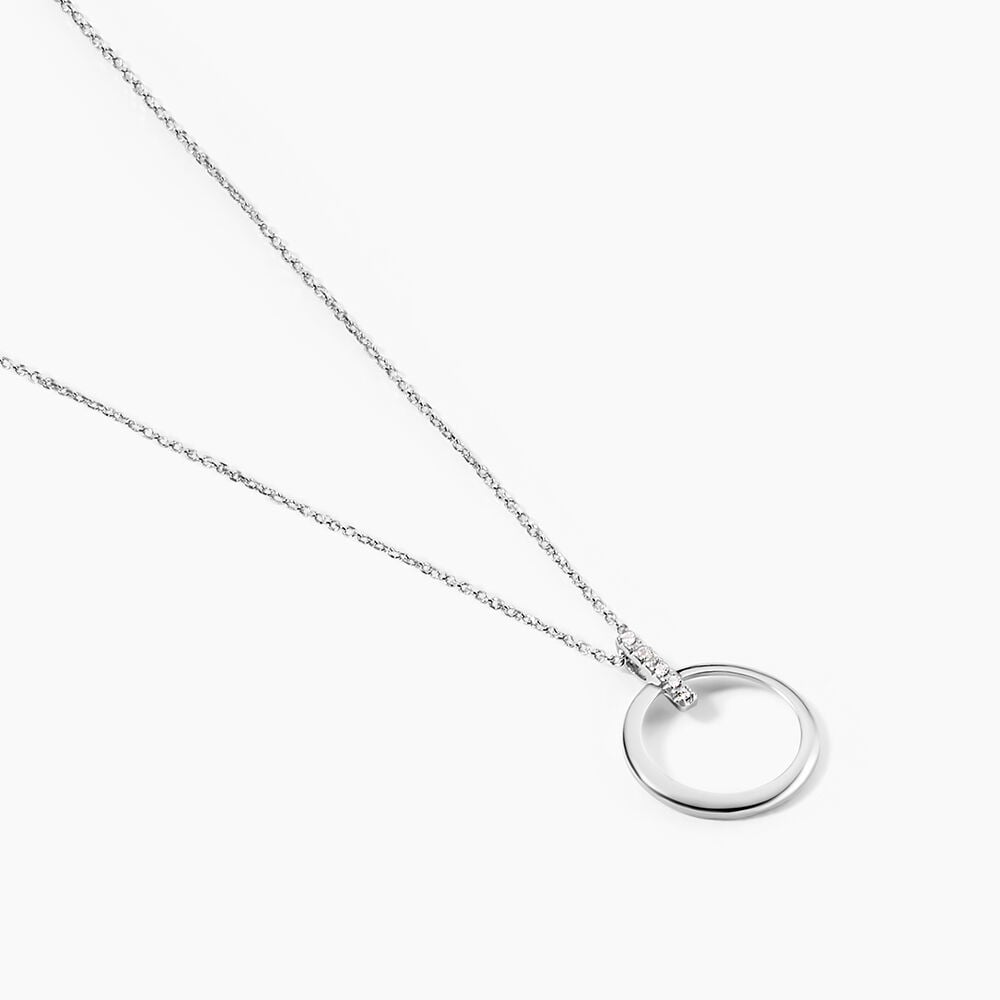 Collier Melissande Or Blanc Diamant - Colliers avec pierres Femme | Marc Orian