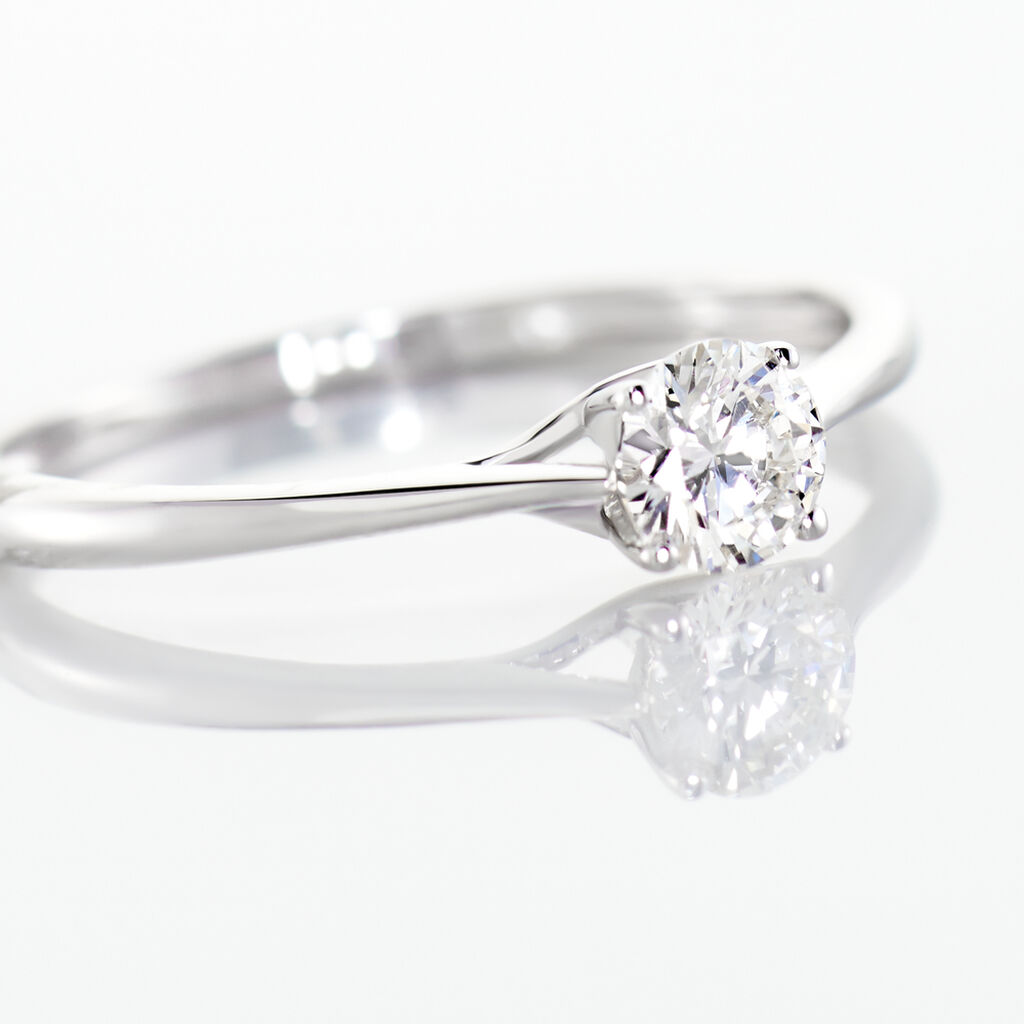 Bague Solitaire Solena Or Blanc Diamant - Bagues Solitaire Femme | Marc Orian