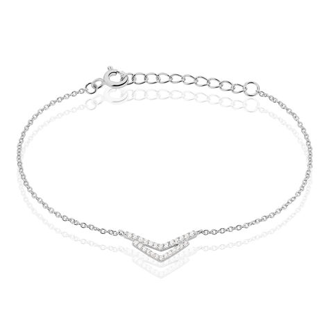 Bracelet Dayen Argent Blanc Oxyde De Zirconium - Bracelets chaînes Femme | Marc Orian