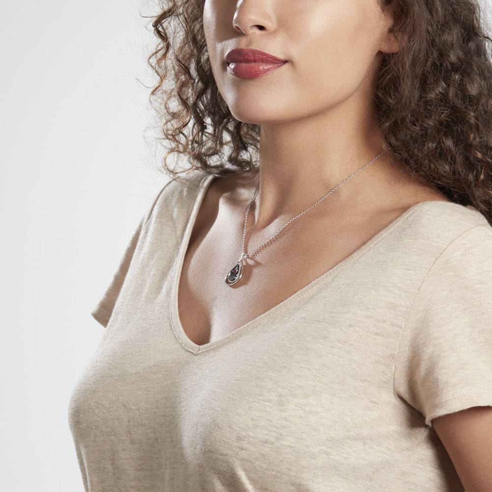 Collier Brewen Argent Blanc Céramique Et Oxyde De Zirconium - Colliers avec pierres Femme | Marc Orian
