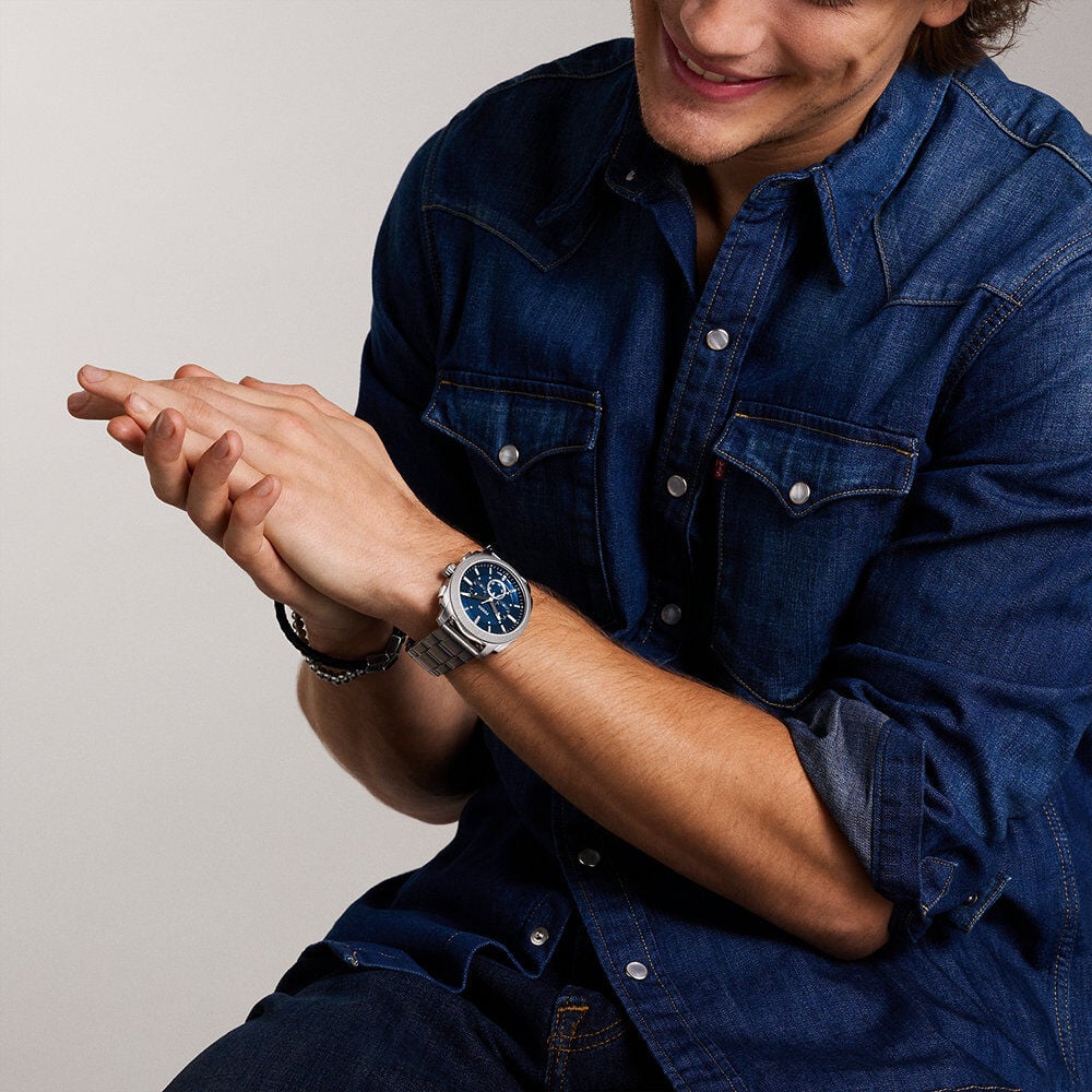 Montre Fossil Machine Bleu - Montres chronographes Homme | Marc Orian