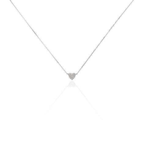 Collier Or Blanc Abidan Diamants - Colliers avec pierres Femme | Marc Orian