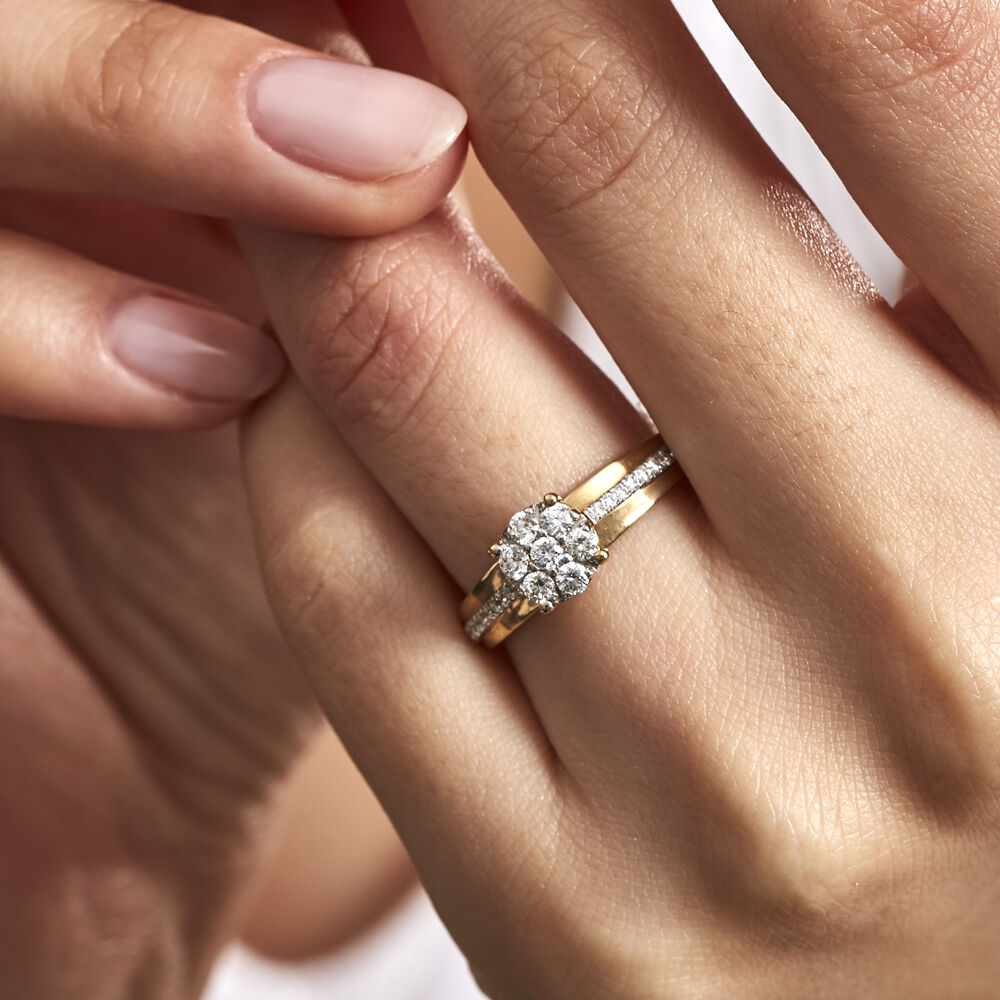 Bague Kate Or Jaune Diamant - Parures de mariage Femme | Marc Orian