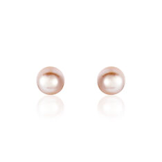Boucles D'oreilles Puces Ursulina Or Jaune Perle De Culture - Clous d'oreilles Femme | Marc Orian