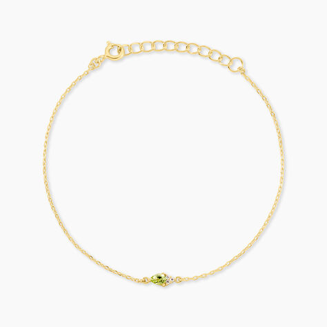 Bracelet Poem Argent Jaune P&eacute;ridot Oxyde De Zirconium - Bracelets fantaisie Femme | Marc Orian