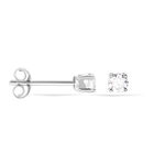 Boucles D'oreilles Puces Victoria Or Blanc Diamant - Puces Femme | Marc Orian