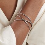 Bracelet Jonc Hugoline Argent Blanc - Bracelets joncs Femme | Marc Orian