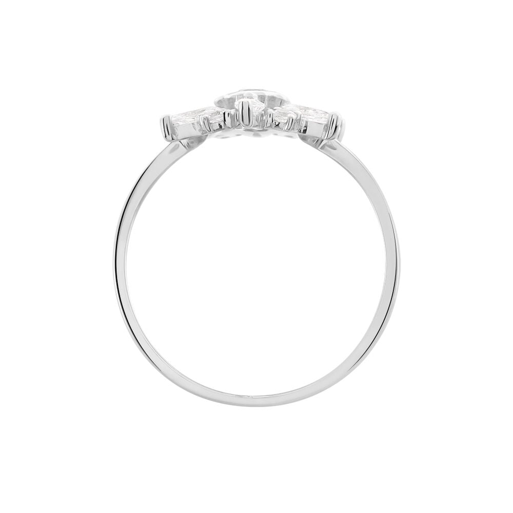 Bague Allassane Or Blanc Oxyde De Zirconium - Bagues avec pierre Femme | Marc Orian