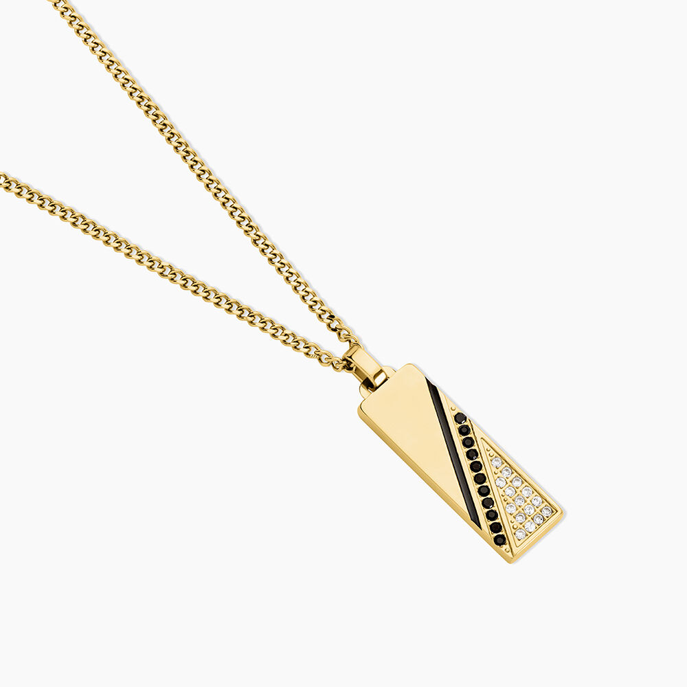 Collier Bartev Acier Jaune Cristal - Nouveautés Homme | Marc Orian