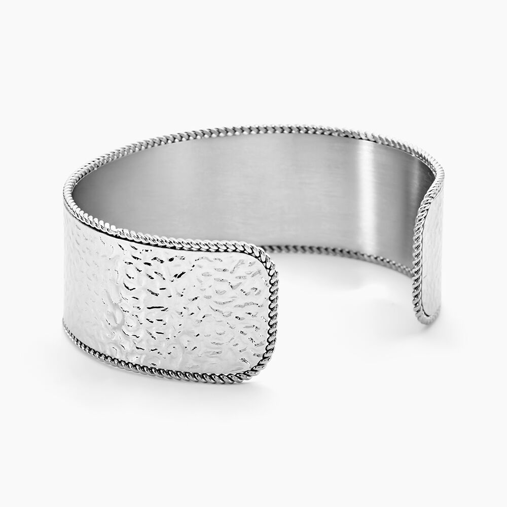 Bracelet Jonc Imagine Tiffany Acier Blanc Pierre De Synthese - Bracelets joncs Femme | Marc Orian