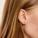 Boucles D'Oreilles Puces Freyia Argent Dor&eacute; A L'Or 750/1000 - Puces Femme | Marc Orian