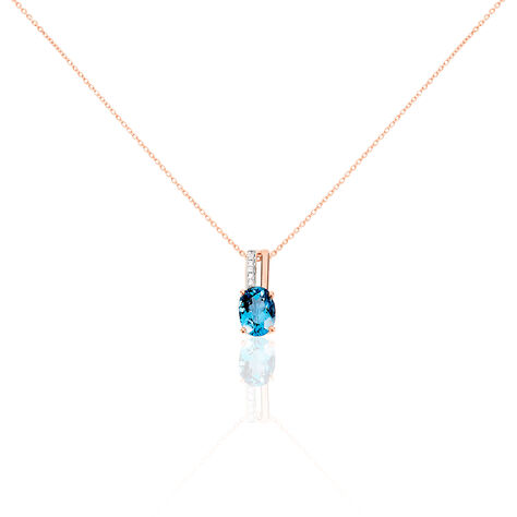 Collier Dalia Or Rose Topaze Et Oxyde De Zirconium - Colliers avec pierres Femme | Marc Orian