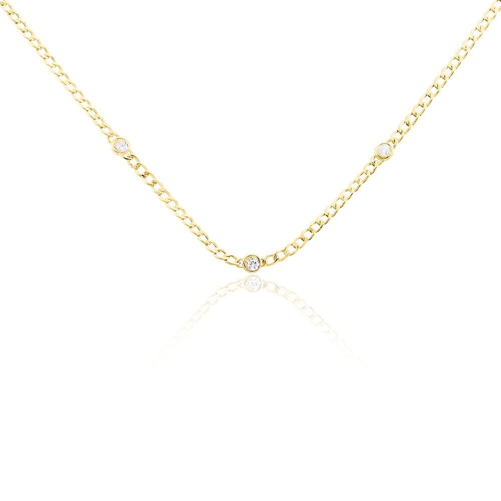 Collier Vienne Or Jaune Oxyde De Zirconium - Colliers avec pierres Femme | Marc Orian